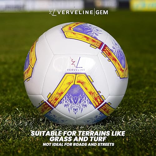 Miniatura 7 de Balón de fútbol tamaño 4 Balones de fútbol juveniles de fútbol  Entrenamiento de fútbol al aire libre e interior Balón de fútbol GEM cosido a