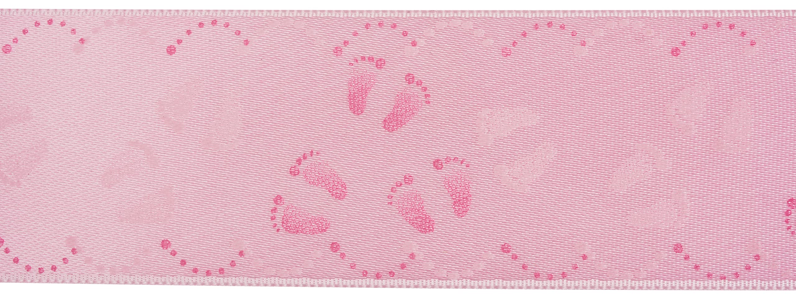 Koda Schleifenband 20m Baby Feet - 25mm Breite Für Geburt Taufe Geburtstag Deko