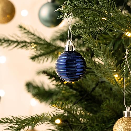 Miniatura 8 de Valery Madelyn - Esfera navideña (24 piezas, 40 mm, esferas de Navidad inastillables, para decoración de árbol de Navidad