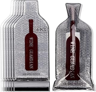Sponsored Ad - 6pc Sturdy Wine Bags For Travel,Reusable Wine Travel Bag Airplane Protector Wine Bottle for Luggage,NO Leak...