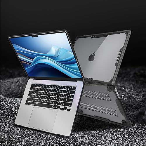 Miniatura 3 de MOSISO Funda compatible con MacBook Air de 15 pulgadas 2023 2024 versión A2941 M2 Touch ID, carcasa rígida de plástico resistente geométrica
