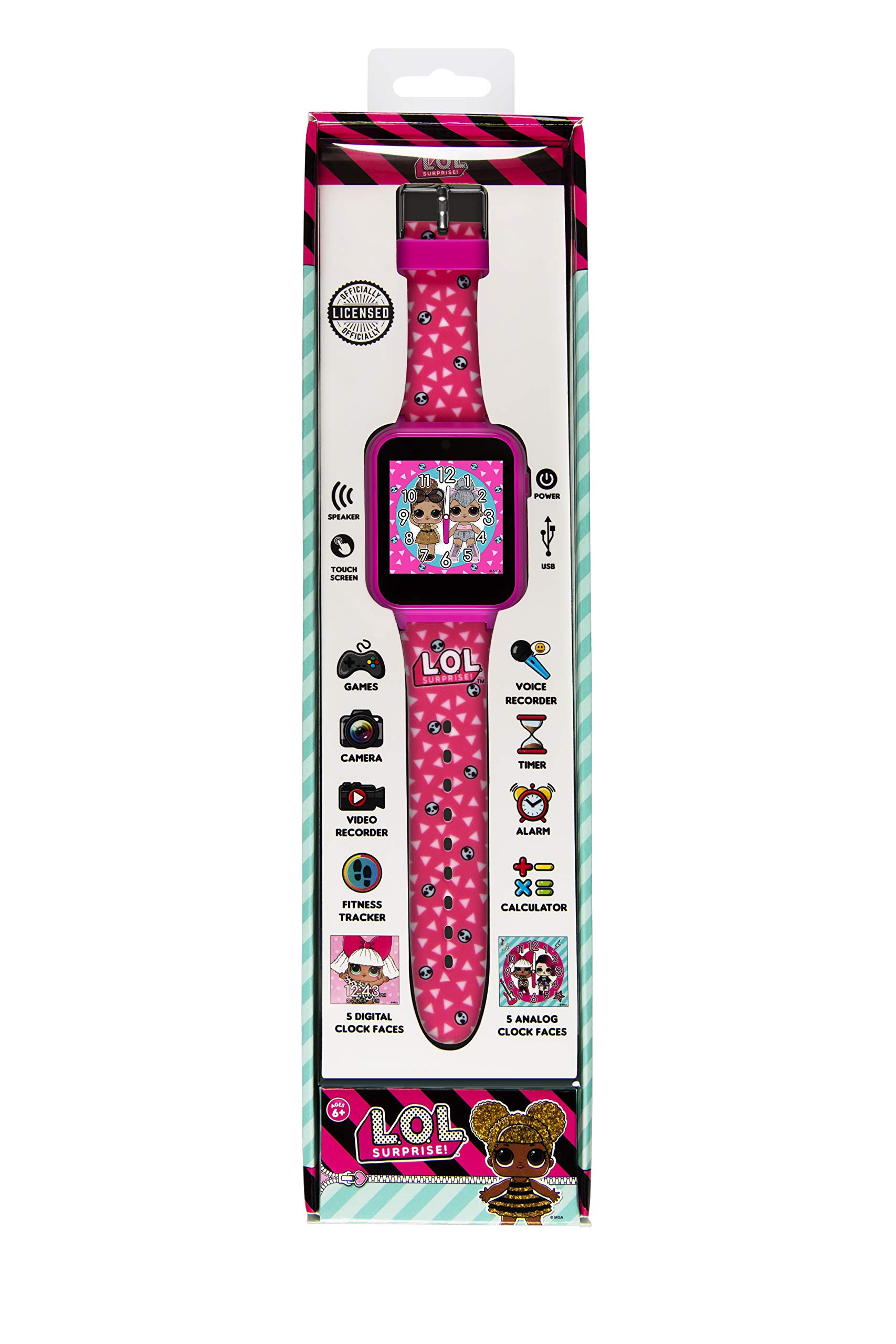 Disney Orologio Digitale Quarzo Ragazze con Cinturino in Silicone Rosa LOL4264