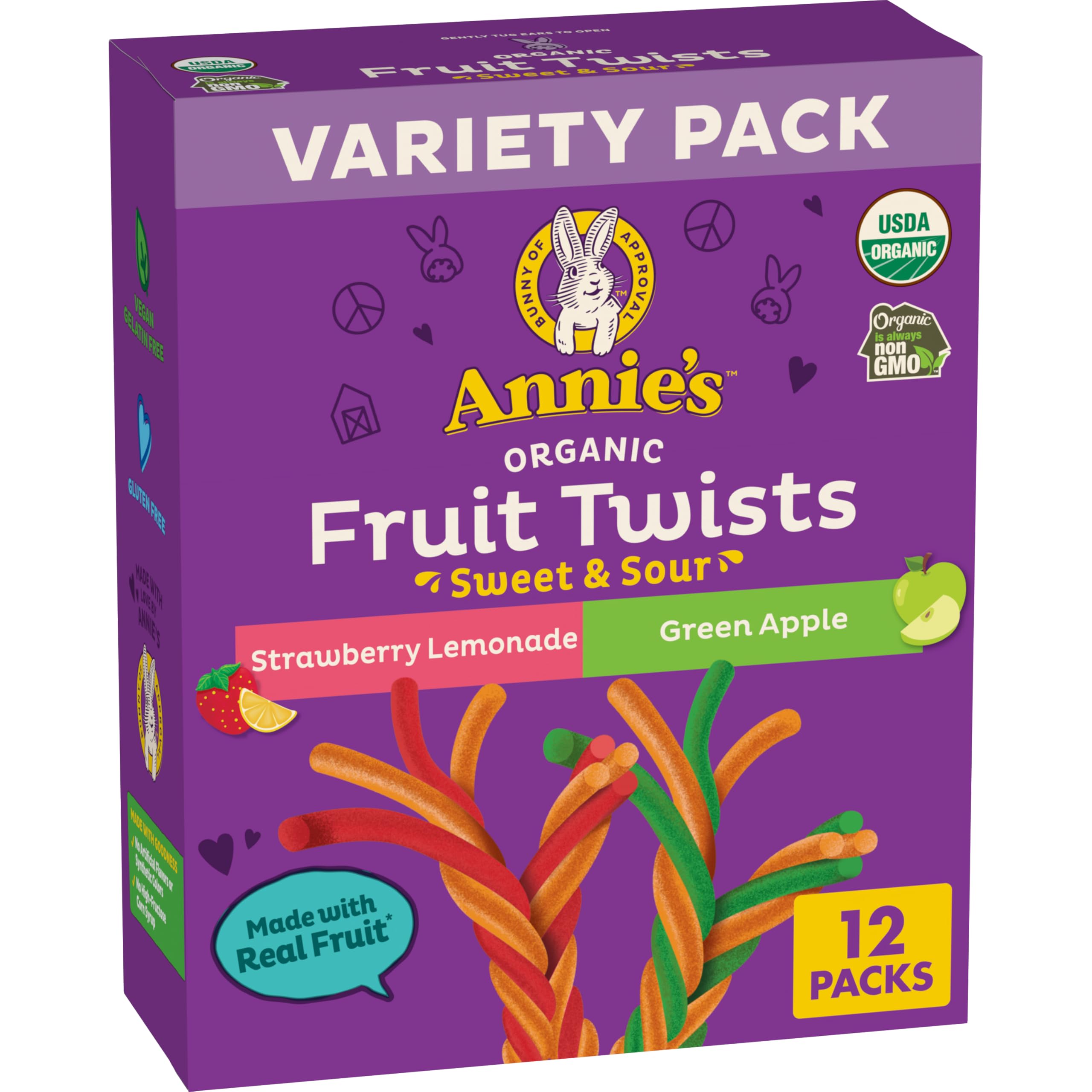 Amazon.com: Annie's Organic Sweet and Sour Fruit Twists