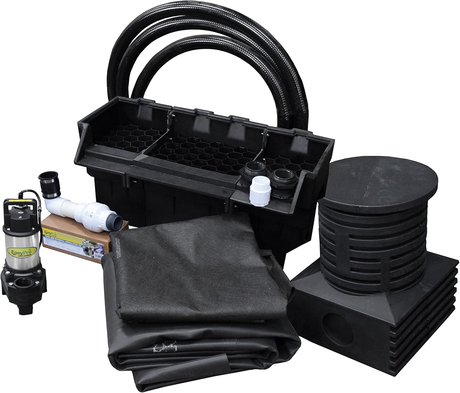 EasyPro Pond Products JAF2 Pro-Series Just-A-Falls | Complete Pondless Waterfall and 34" Spillway 11′ Stream Kit| 45 mil EPDM Liner