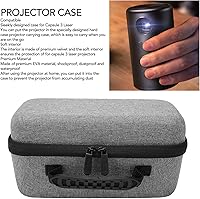 Vista 3 de Diydeg Funda de viaje rígida para proyector Nebula Capsule 3 1080p, bolsa de proyector portátil con interior suave, a prueba de golpes