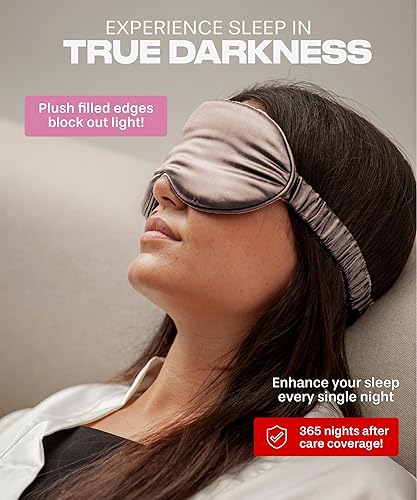 Miniatura 5 de Colorado Home Co Máscara para dormir, máscara de ojos de seda para dormir, máscara de ojos de extensión de pestañas para dormir, máscara de sueño de