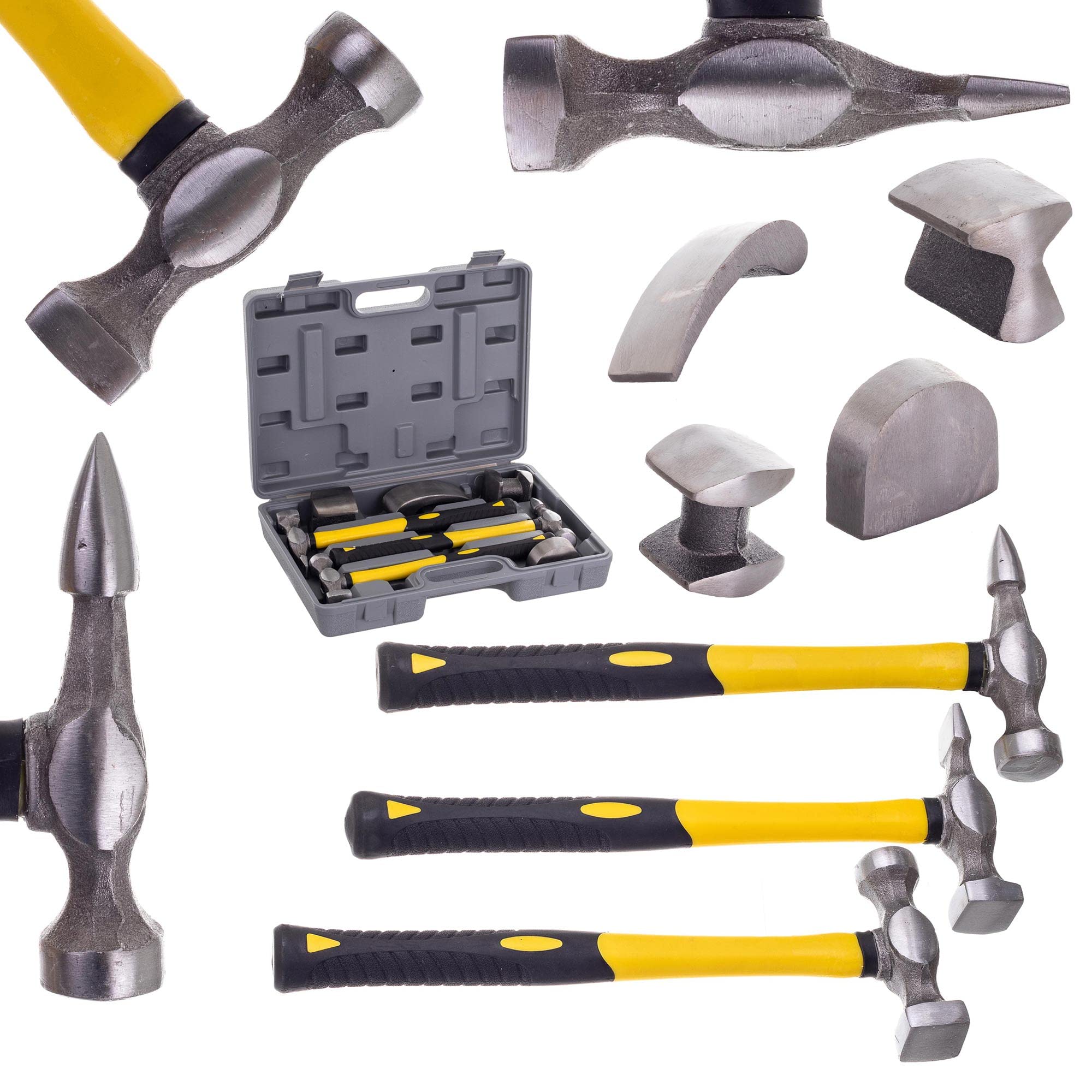 TC TECHNIC Set de reparación de abolladuras profesional con martillo y yunque