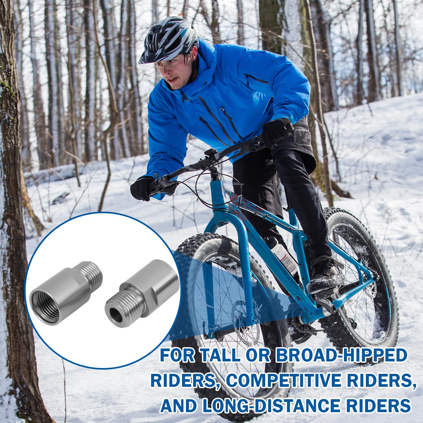Paire De Rallonges De Pédale De Vélo En Acier Chromoly 20 Mm – Marquées L Et R Pour VTT Et Vélo De Route, Améliore Confort Et Réduit La Fatigue