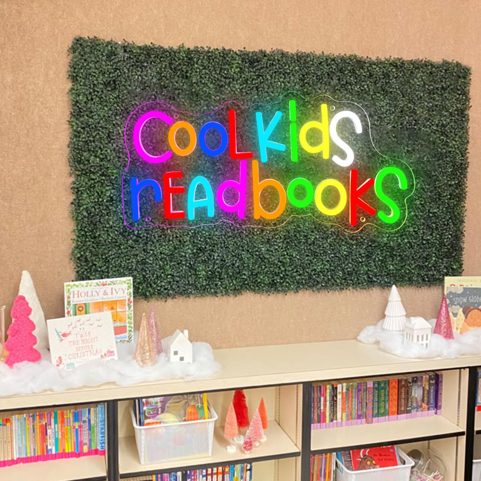Cool Kids Read Books Neon Sign, luci al neon per aula lettura, angolo lettura, camera da letto, camera dei bambini, biblioteca, lettura insegna per gli amanti dei libri, regalo di Natale per bambini e