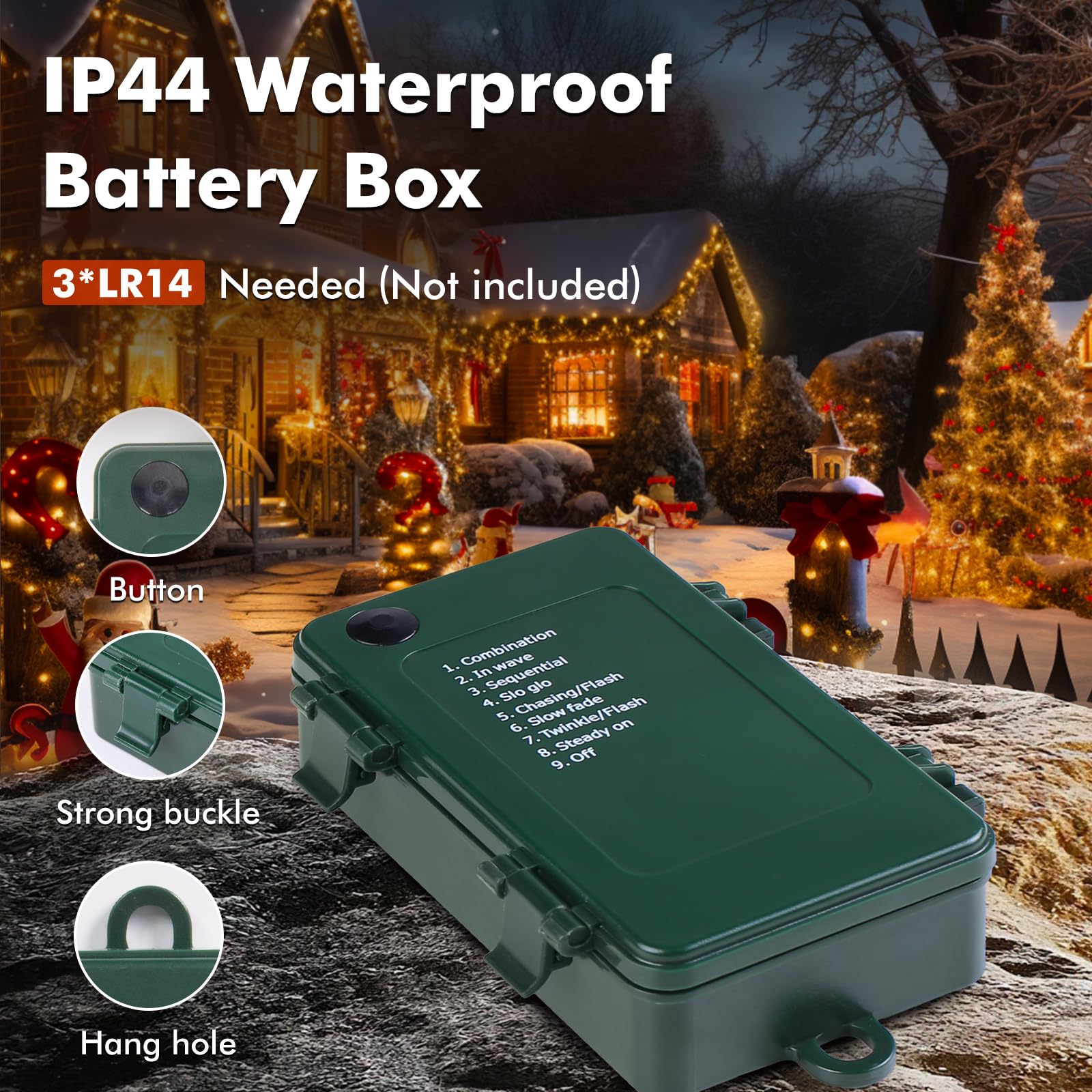 Quntis 25M Cluster Lichterkette Batterie 1000LEDs,8 Modi und Timer Funktion Büschellichterkette,IP44 Wasserdicht Weihnachtslichterkette für weihnachten Hochzeit, Party, Garten, Baum