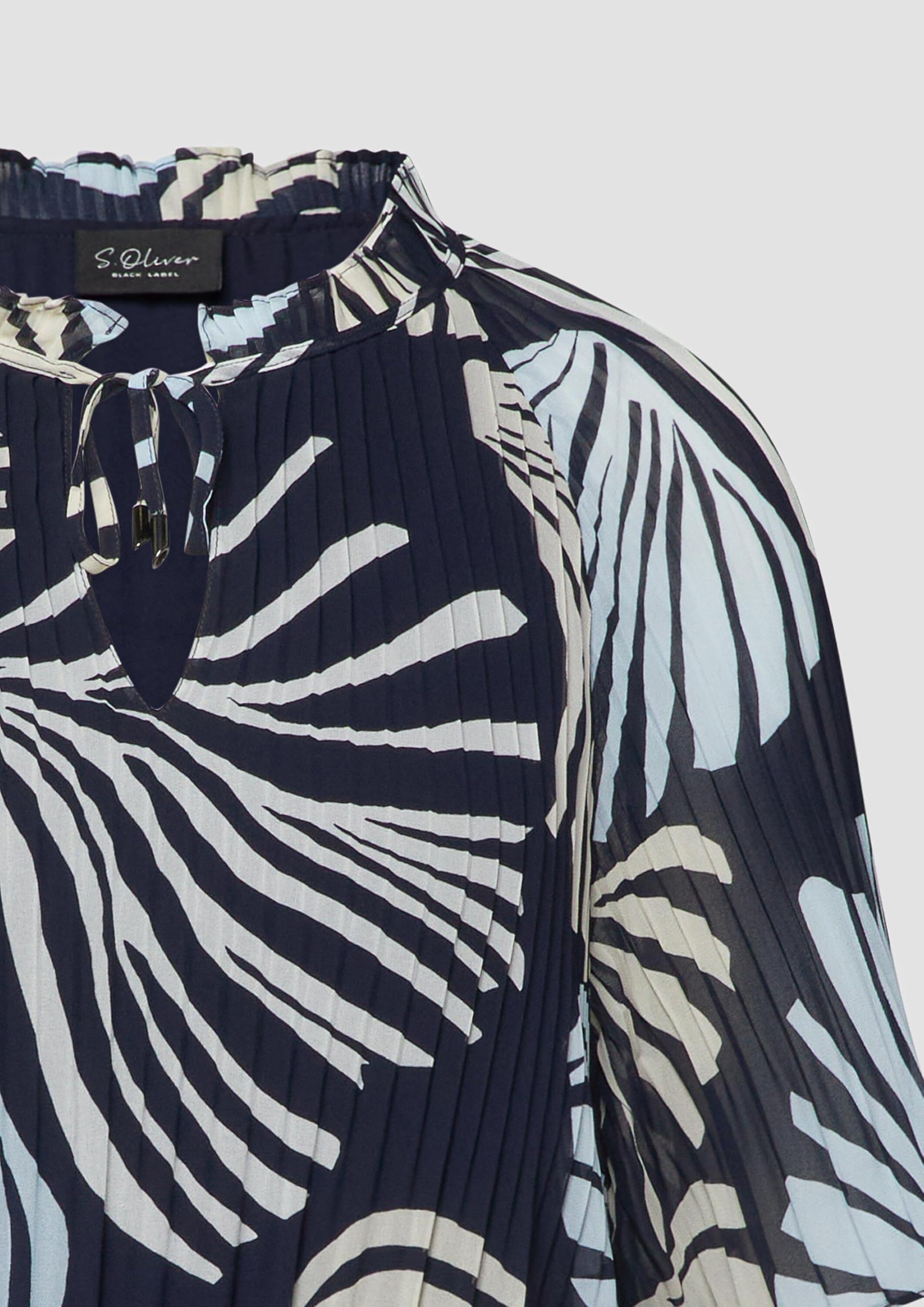 s.Oliver Festliche Chiffon-Bluse mit Plissee und Rüschen
