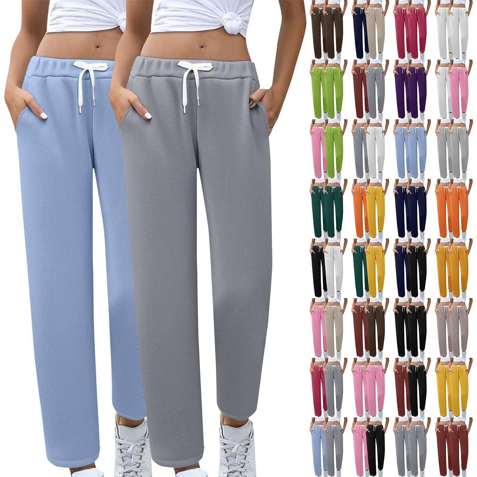 Jogginghose Damen Baggy 2er Pack Sporthose Trainingshose Basic Lang