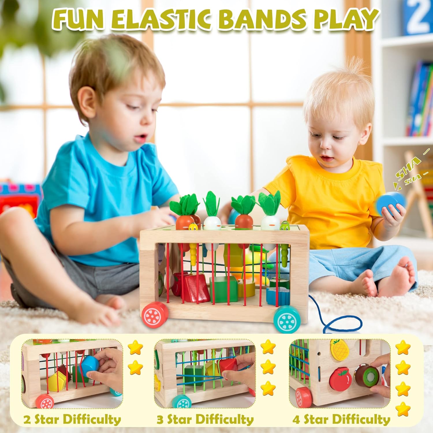 Winique Montessori Toys for 1 Year Old Carrot Harvest Game Learning Education Toys for Kids 1 2 3 4 Shape Sorter Fine Motor Skills Toys for Baby Boys Girls Toddler Activities 8 81jvhlhRSOL. AC SL1500