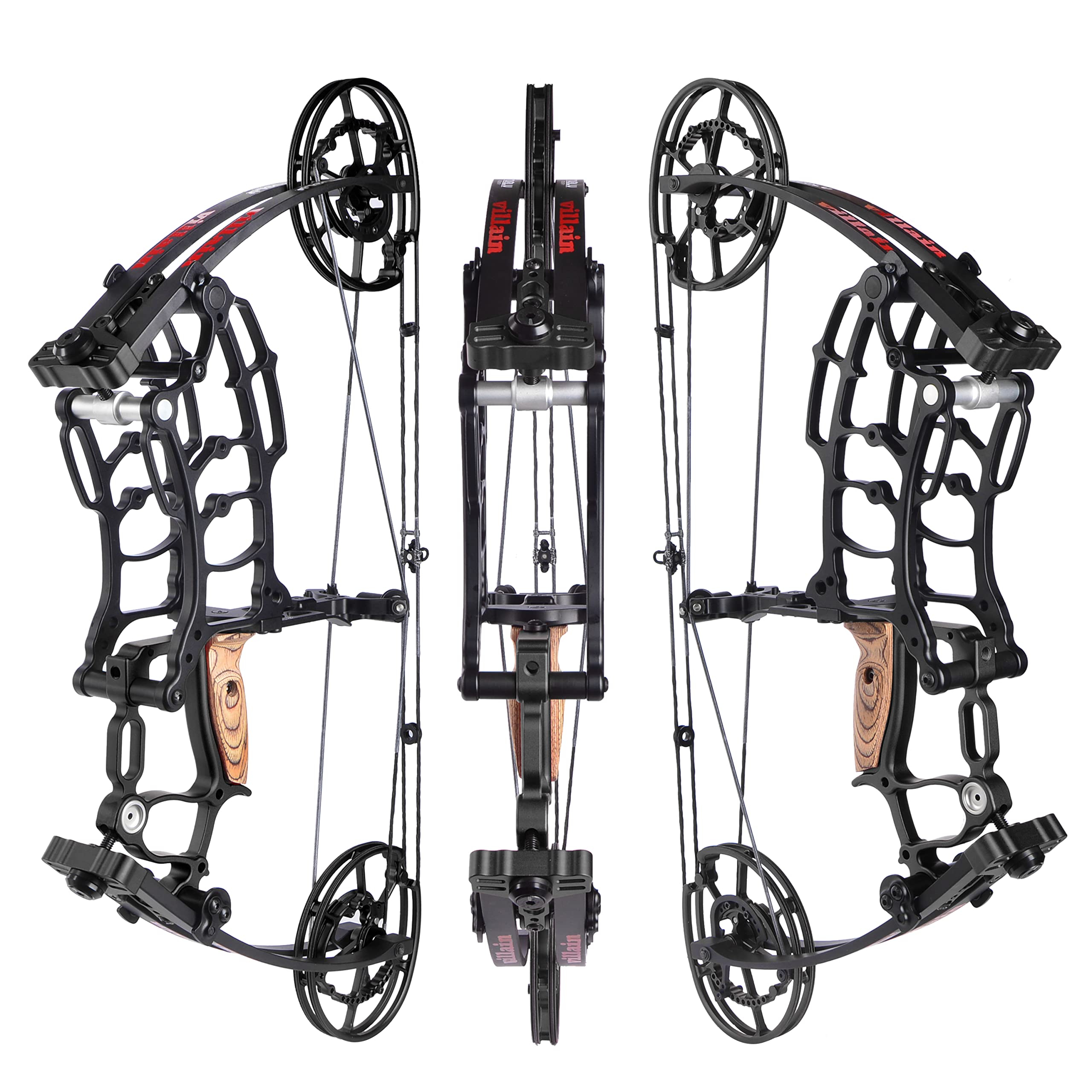AMEYXGS Tiro con l'arco Arco Compound Dual-Purpose 40-65lbs Regolabile Sfera d'Acciaio Arco da Caccia Composito Puleggia Archi per Outdoor Tiro con L'arco Pesca RH/LH