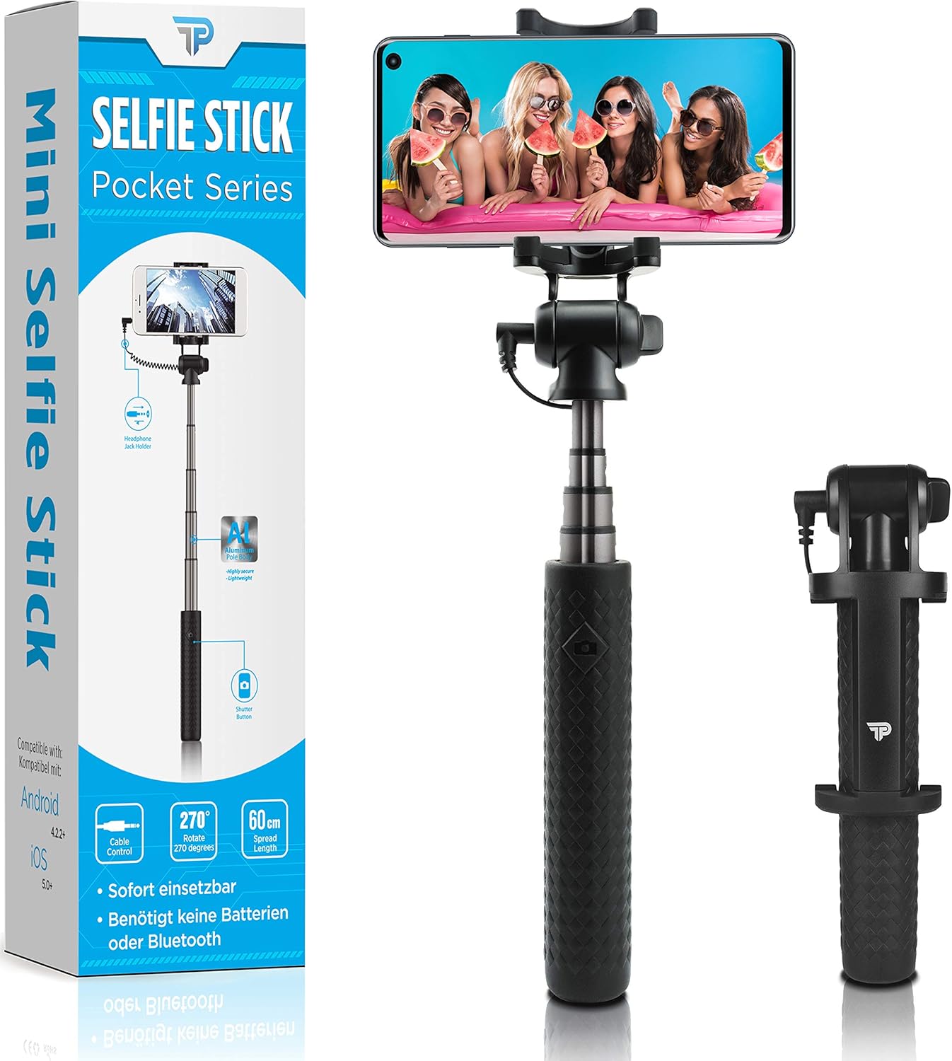mpow wired selfie stick