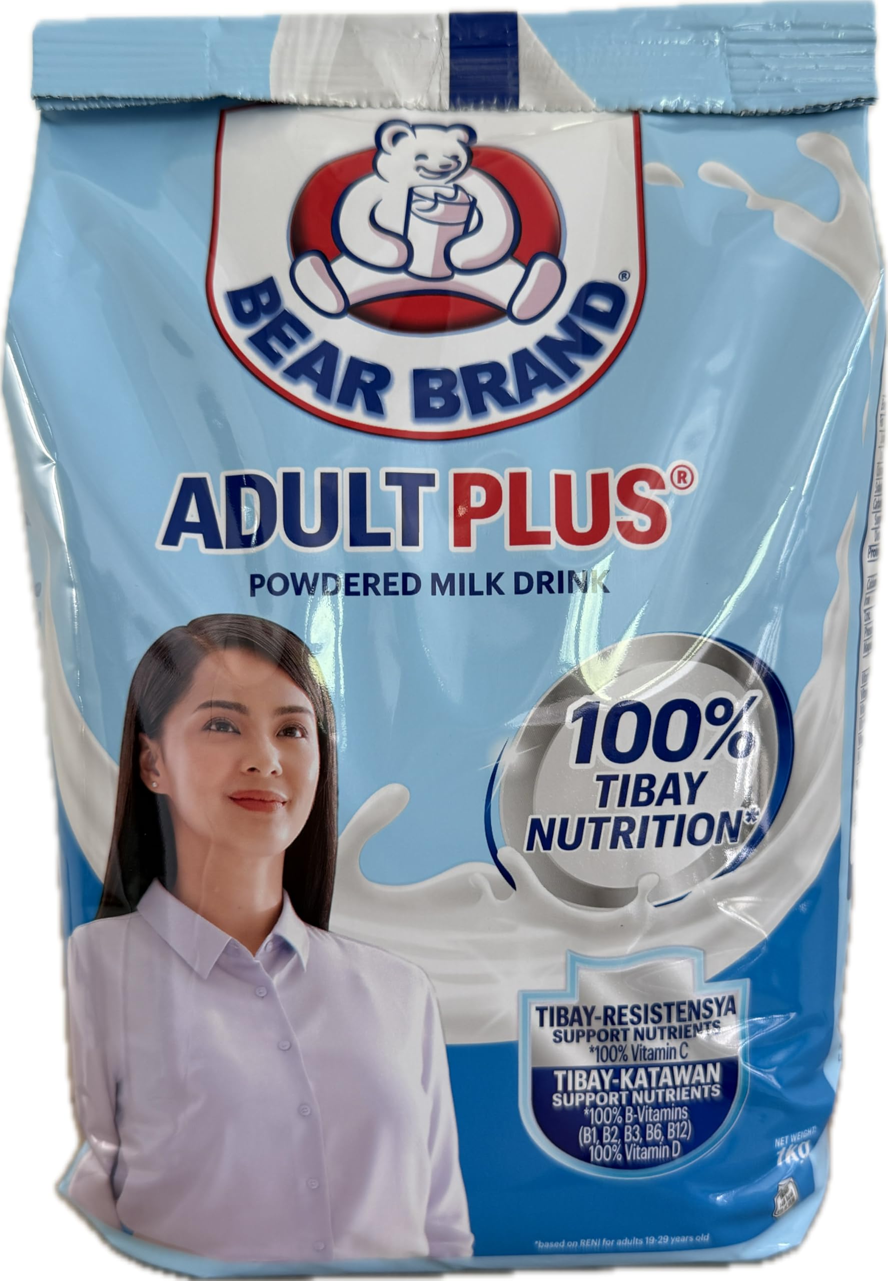 Bear Brand Adult Plus Powdered Milk 1kg (PH)