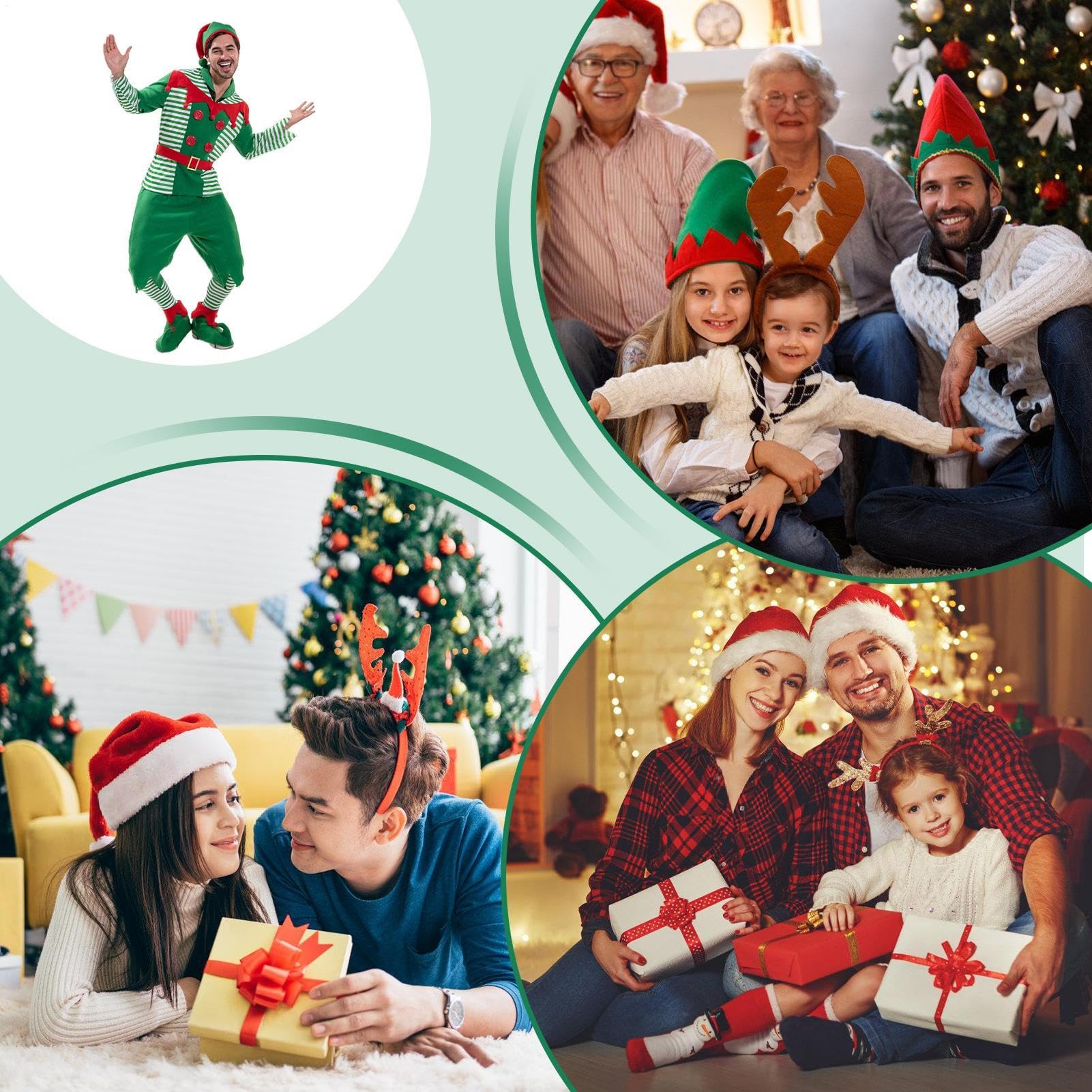 Conjunto de Disfraces de Navidad - Trajes navideños divertidos, Disfraces