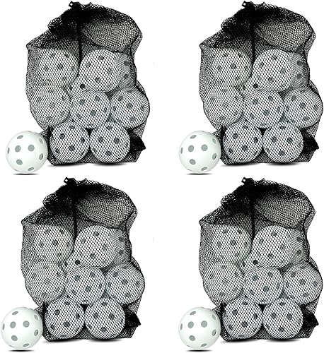 Vista 22 de Pelotas de pickleball para exteriores, 26 agujeros, bolas de pepinillo de alta elasticidad y duraderas para todos los estilos, paletas de pickleball