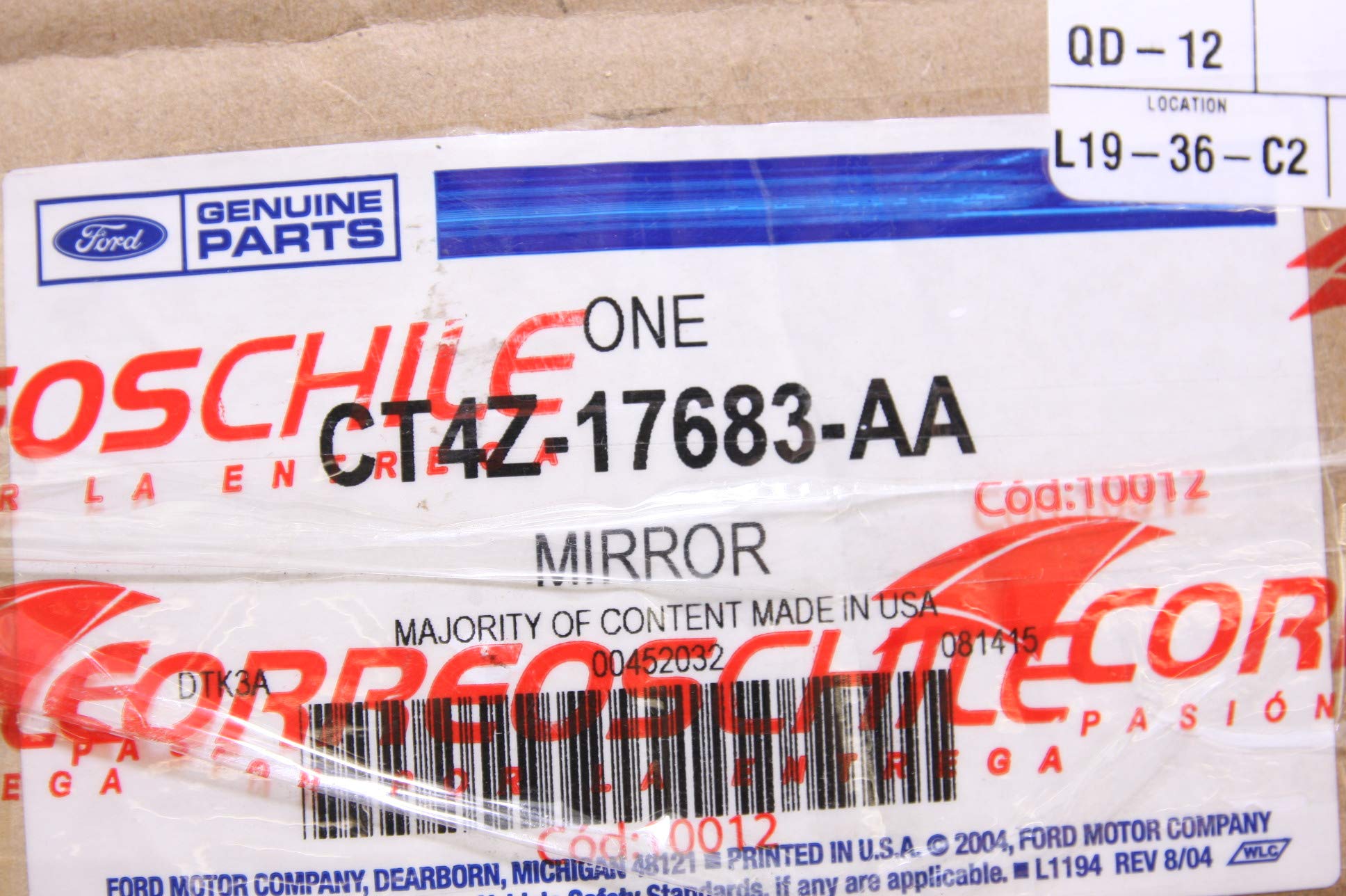 Amazon.com: Ford CT4Z-17683-AA - Mirror Assembly Rear View Outer  