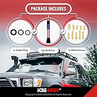 Vista 67 de ICBEAMER 3 inch / 76 mm MINI Mexican Mexico Flag Automotive Antenna with Internal Copper Coil Universal Fit AM/FM Radio Antenna Replacement