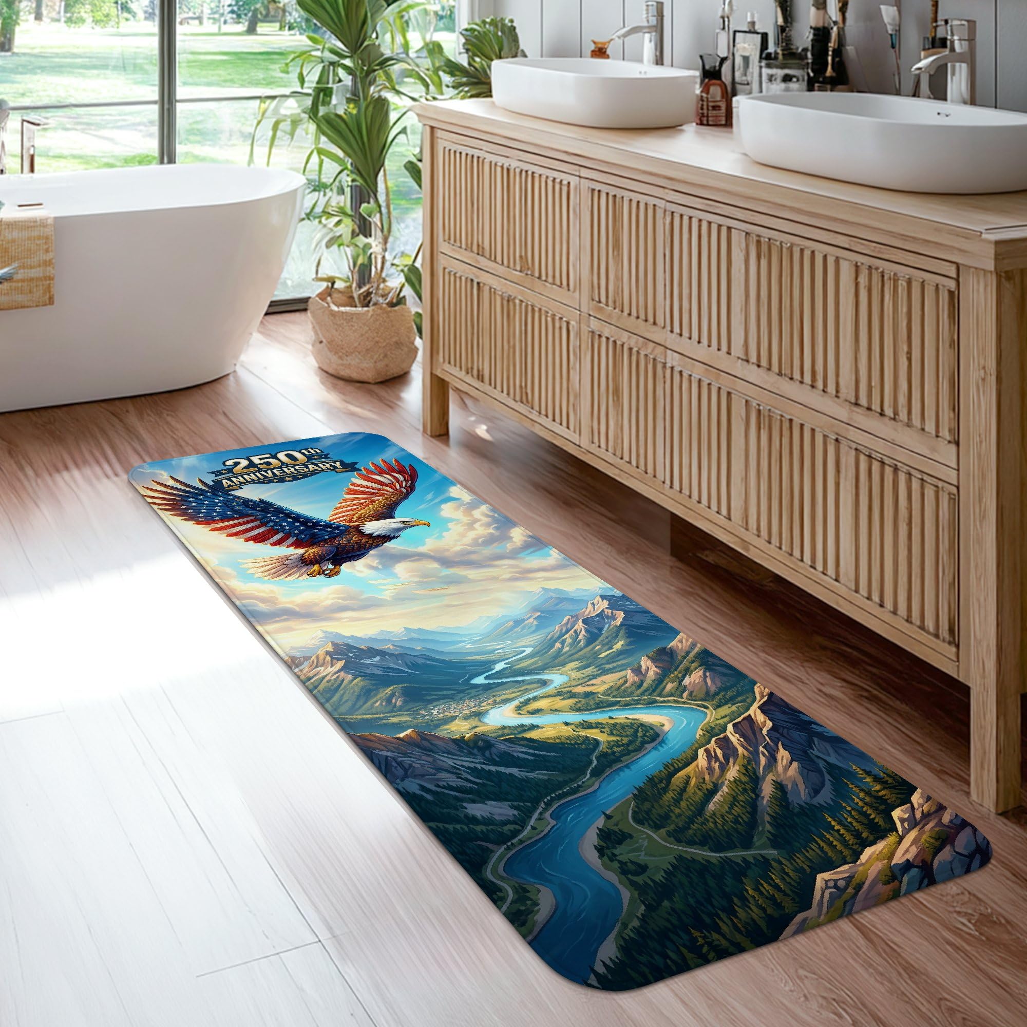 Tapis de couloir aigle et rivière pour décorer votre entrée