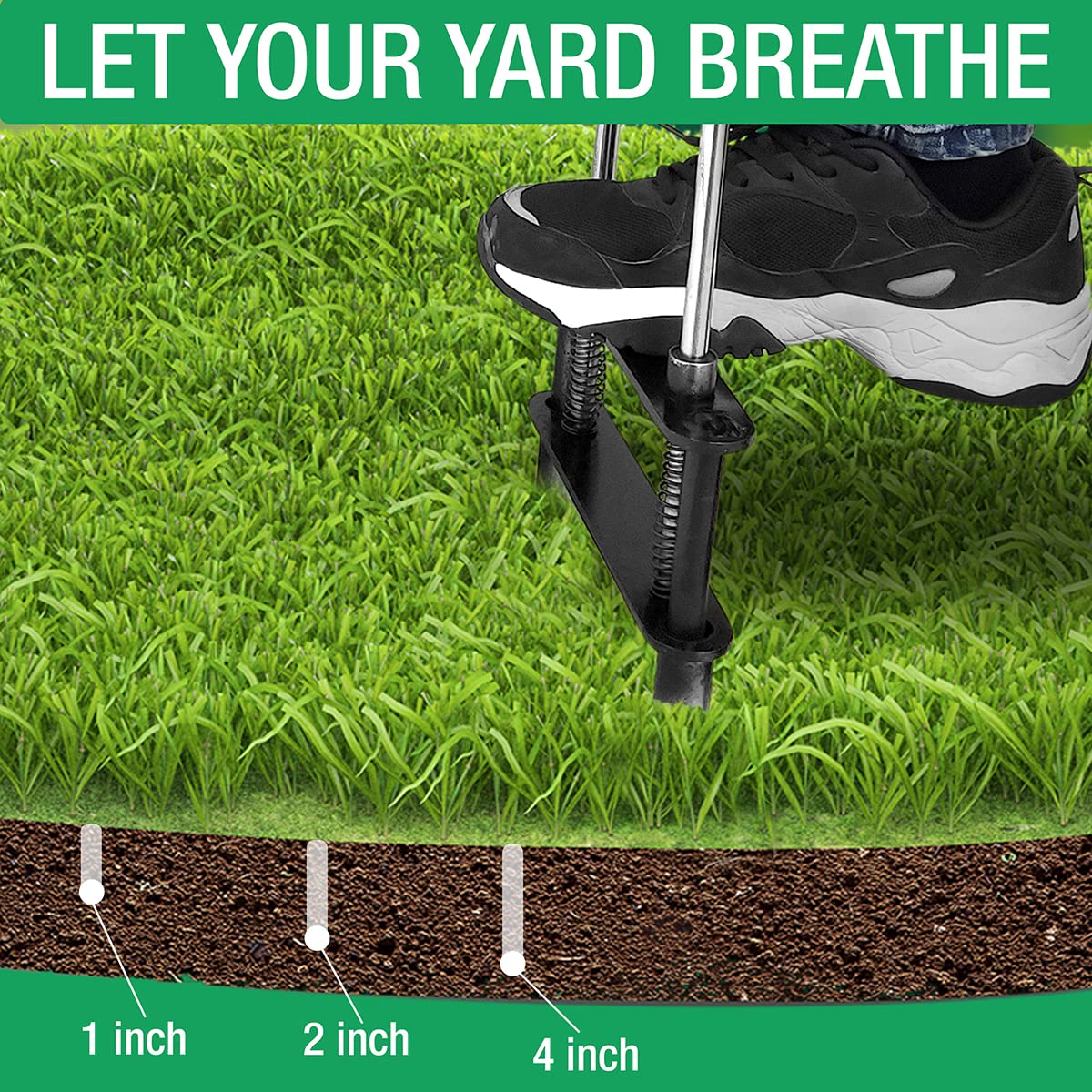 Buy THOMATT Manual Lawn Aerator, Aerator Lawn Tool with Soil Clearing