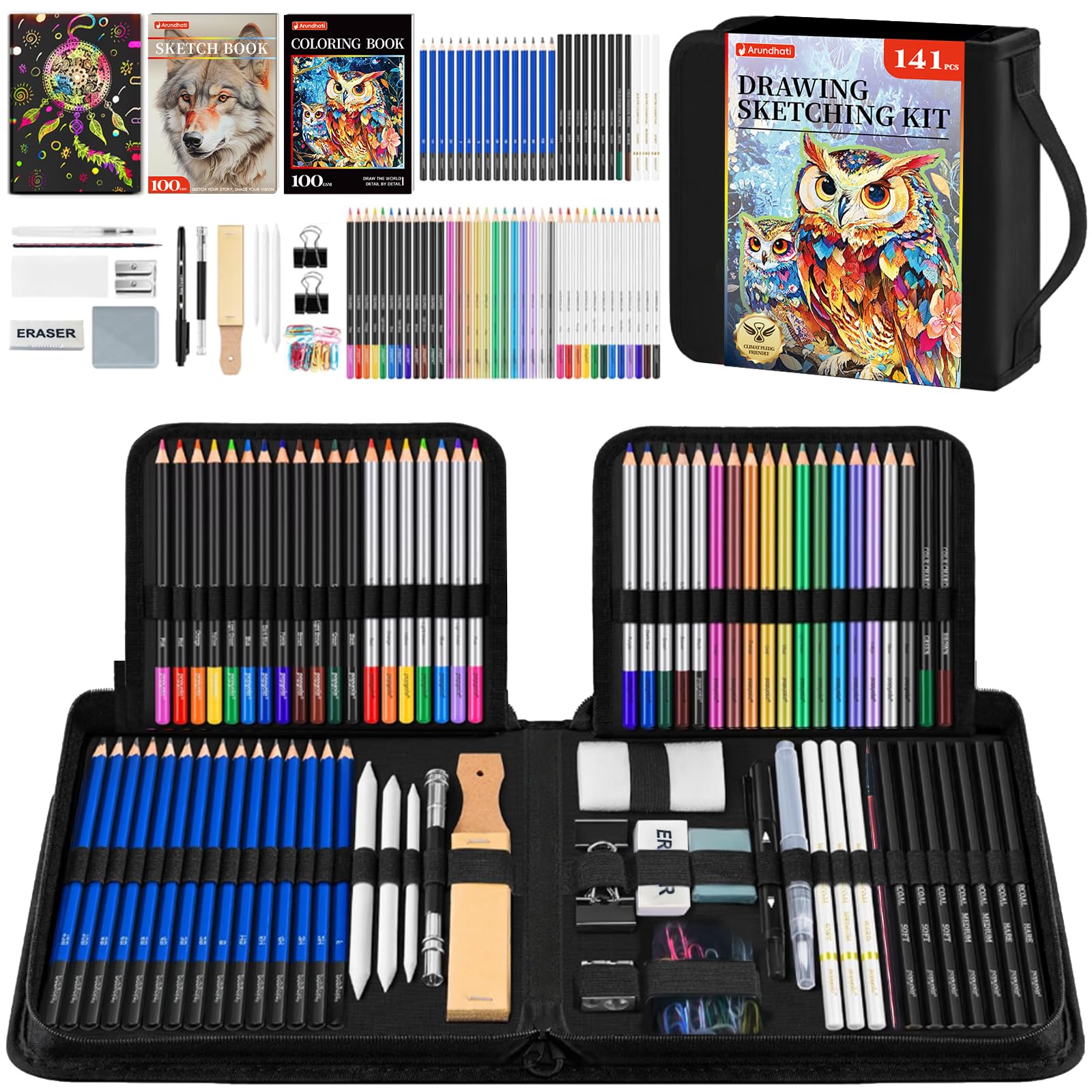 Arundhati 141 PCS Art Supplies Sketching Kit