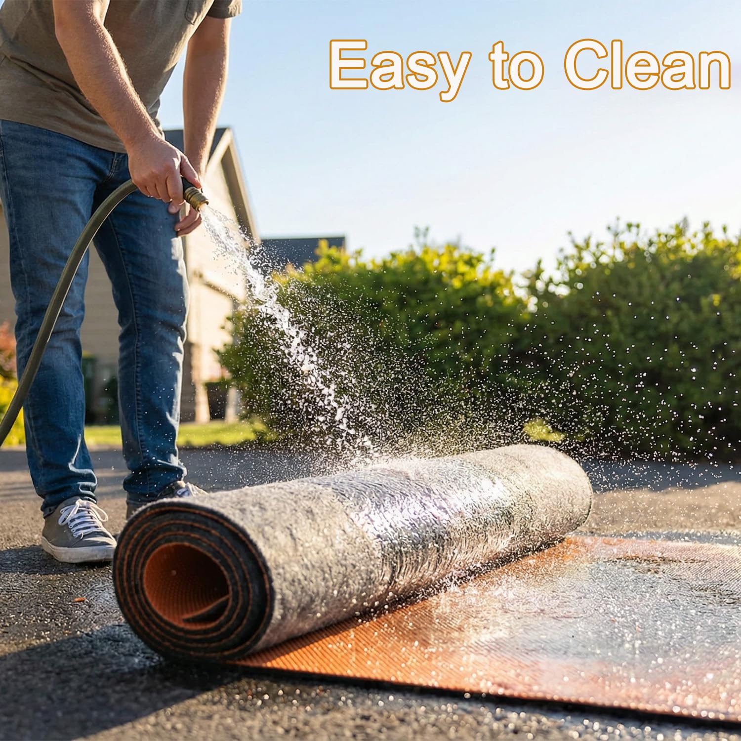 Acidea Tapete resistente para derrames de aceite, tapete de garaje de 63 x 31 x 1/4 pulgadas, respaldo de goma impermeable que protege el suelo, reutilizable, lavable, duradero, almohadillas