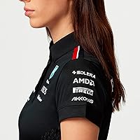 Vista 2 de Mercedes AMG Petronas Polo Team de Fórmula Uno para mujer 2023 Team - Negro - Talla: XL
