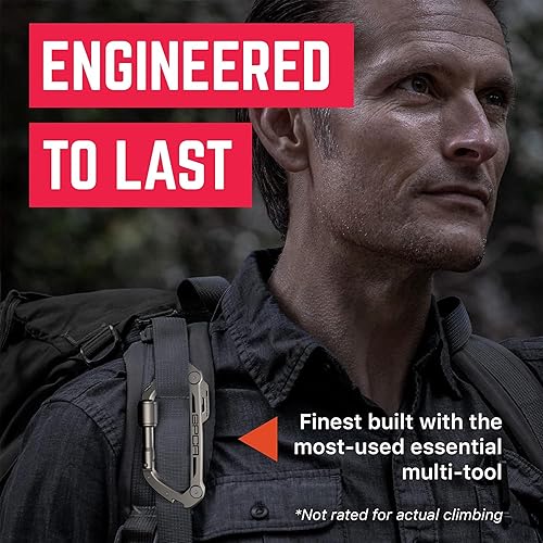 Miniatura 2 de GPCA Clip de mosquetón para llavero, organizador de llaves, llavero, soporte para llaves de automóvil, equipo EDC multiherramienta con abridor de