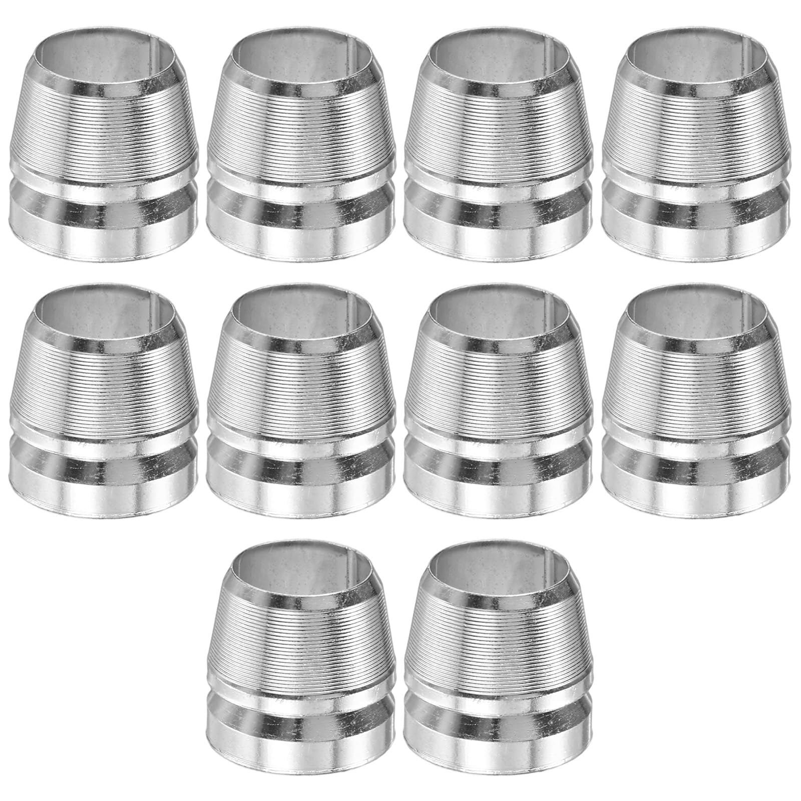 M METERXITY 10-Pack Safety Round Axe Handle Wedge, 16mm/0.6in Diameter Metal Hammer Handle Wedges for Reinforced Axe/Claw Hammer/Sledge/Wood [Silver Tone]