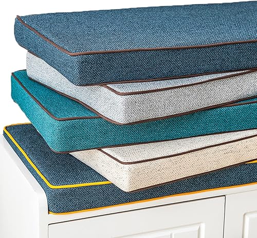 Cojines de banco personalizados para muebles de interior, cojín de asiento decorativo de doble tubería, almohadilla de banco antideslizante gruesa