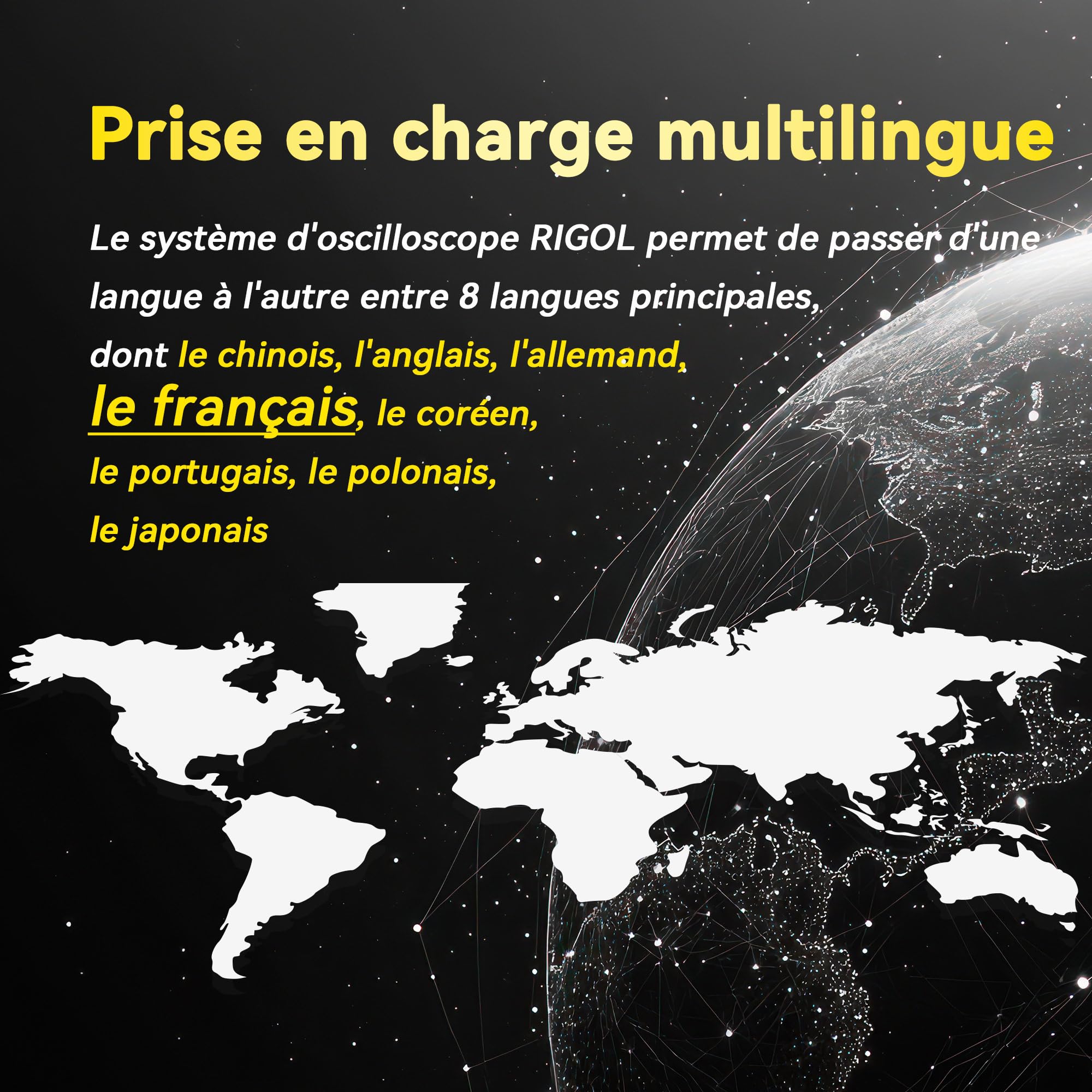 RIGOL Oscilloscope,DHO804 Oscilloscope Numerique,70MHz,4A Canal,Résolution 12 bits, écran tactile HD 7",Ultra-Portable,Pour tests sur site et enseignement en laboratoire