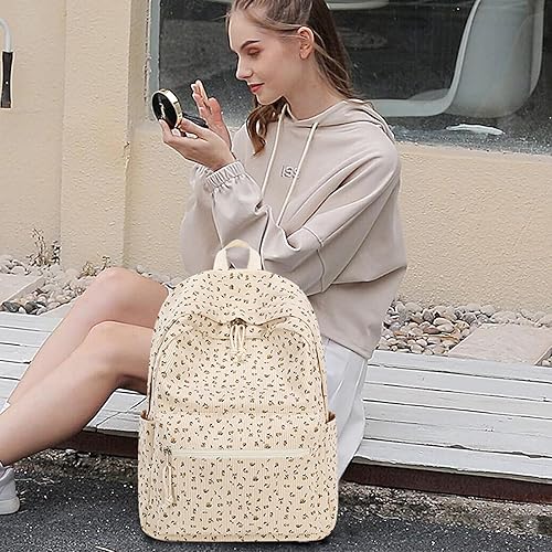 Miniatura 5 de Mochila escolar para adolescentes, mochila grande de pana ligera para niñas, niños, casual, escuela secundaria, universidad, bolsa de viaje para