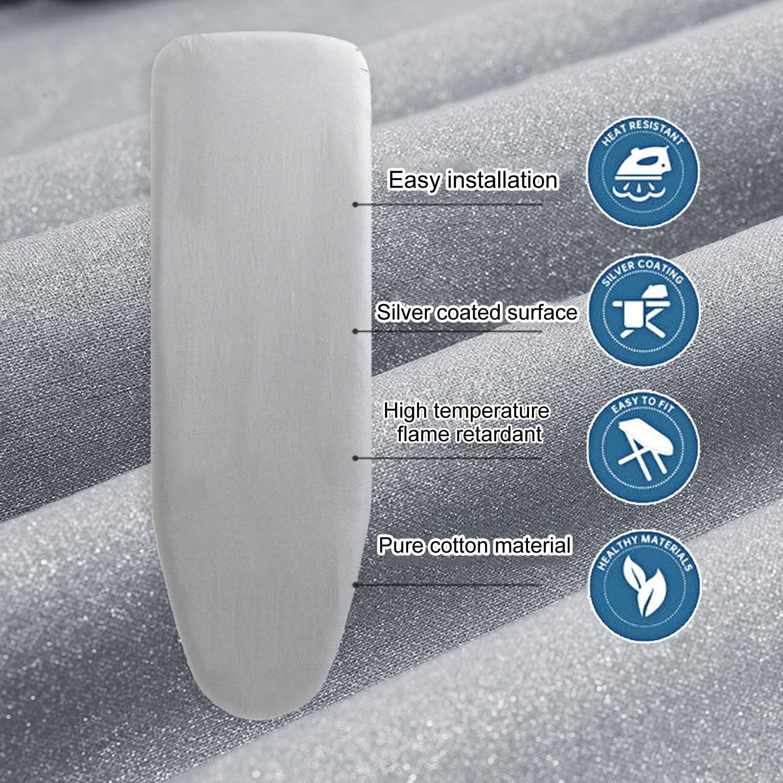 Copertura per ASSE da Stiro, Copertura per ASSE da Stiro Resistente al Calore, con Imbottitura, Copertura di Ricambio per ASSE da Stiro con Isolamento Termico Resistente alle Bruciature (Color : A)