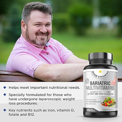 Miniatura 8 de Multivitamínico bariátrico con hierro para mujeres y hombres, mezcla todo en uno de 42 superalimentos para energía y apoyo inmunológico,