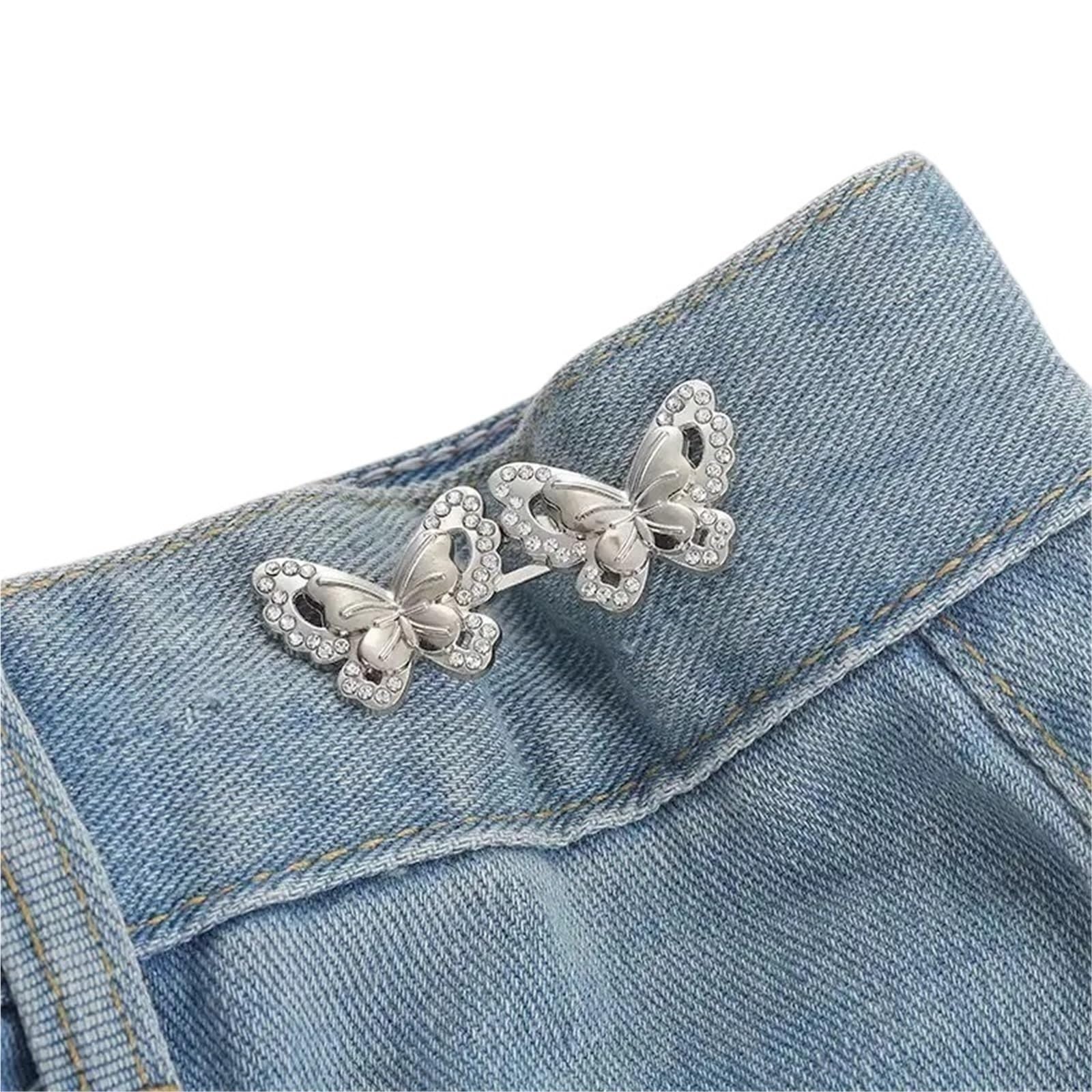 Ajustador de cintura portátil para pantalones vaqueros y faldas con clip regulable metálico color 04
