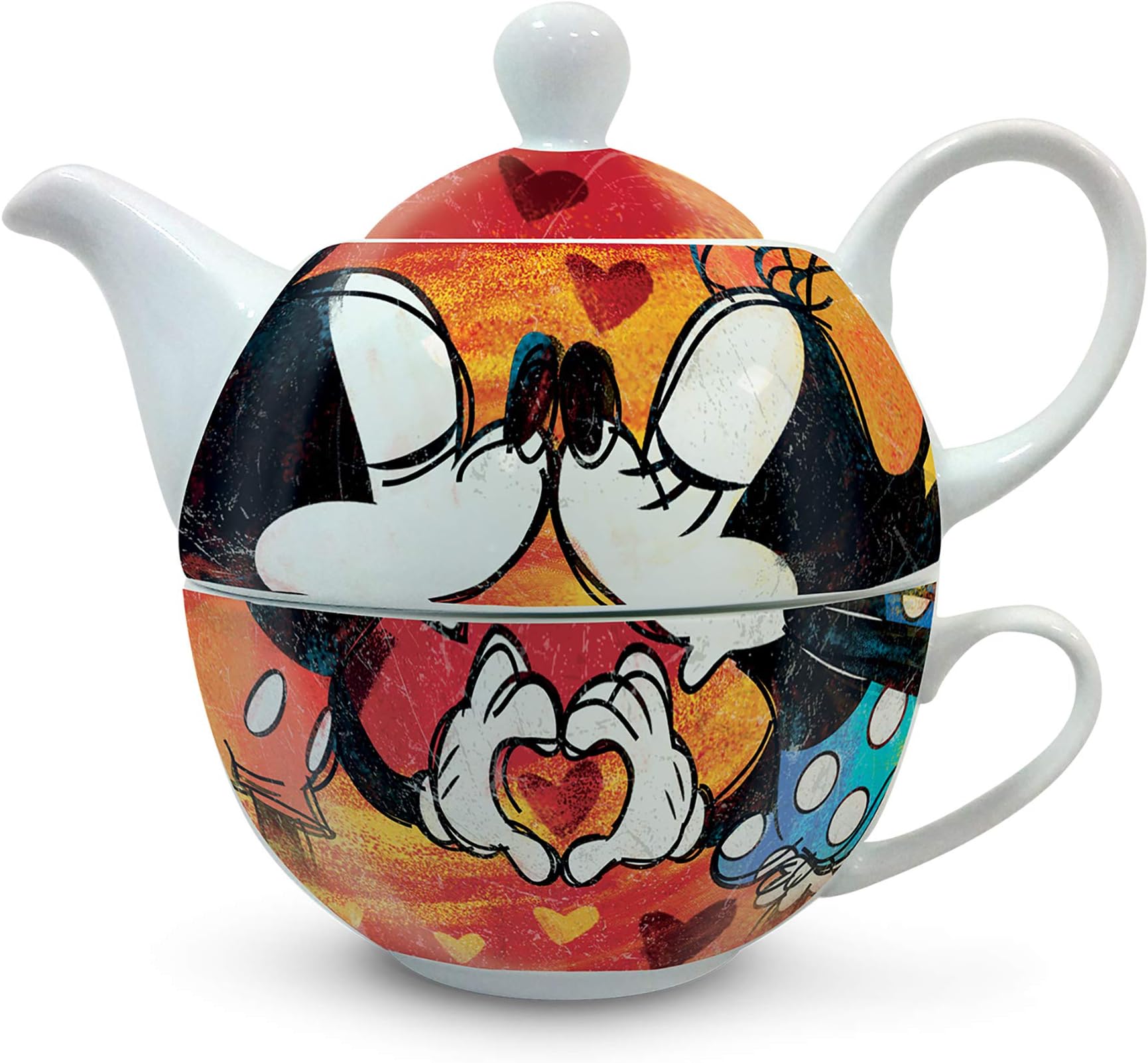 Mila Keramik Tee-Set 'Tea For One' - Nachtkatzen Design, MI-99425