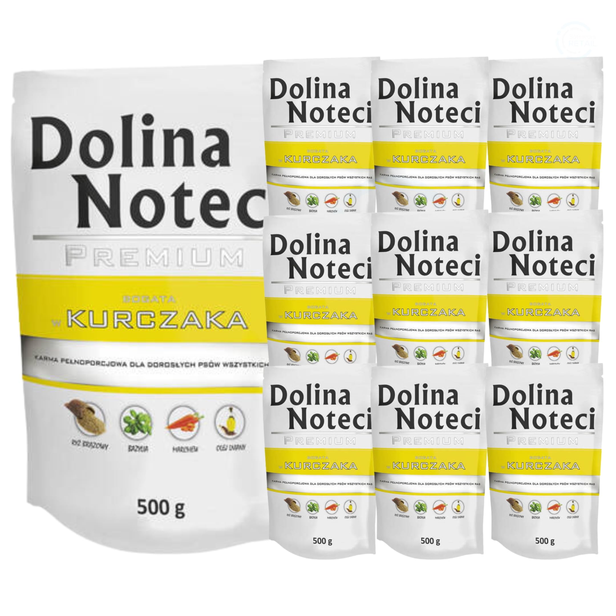 Dolina Noteci Premium Wet Dog Food, Chicken with Vegetables, Gluten-Free (10x500g) โ image 1