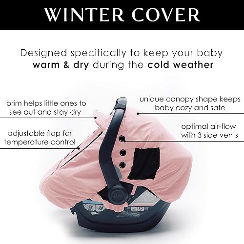 Miniatura 2 de Milk Snob Funda de invierno para asiento de automóvil para bebé, toldo para asiento de automóvil y funda de cochecito para bebés, impermeable,