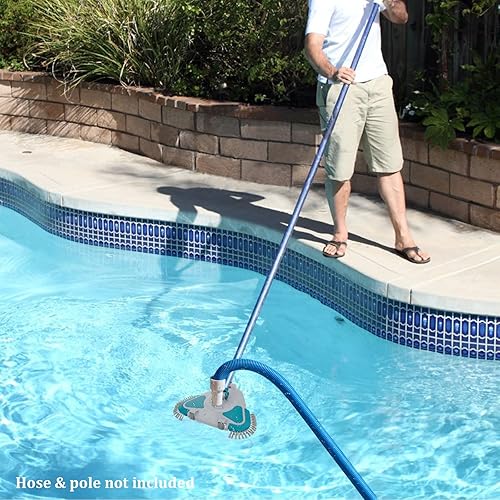 Miniatura 7 de Cabezal de Aspiradora Triangular con Peso Upgrade Pro Giratorio para Piscina con Cepillo y Mango EZ Clip - para Limpiar Superficie Seguro en