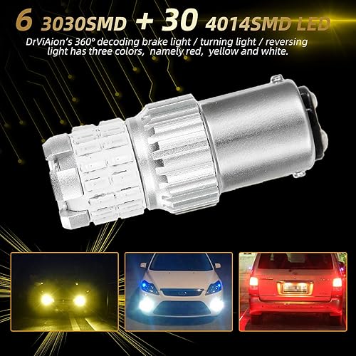 Miniatura 9 de Bombilla LED 1157, accesorios de automóvil, 9-30 V, bombilla trasera súper brillante de baja potencia 1157 2357 2057 7528 BAY15D bombillas LED con