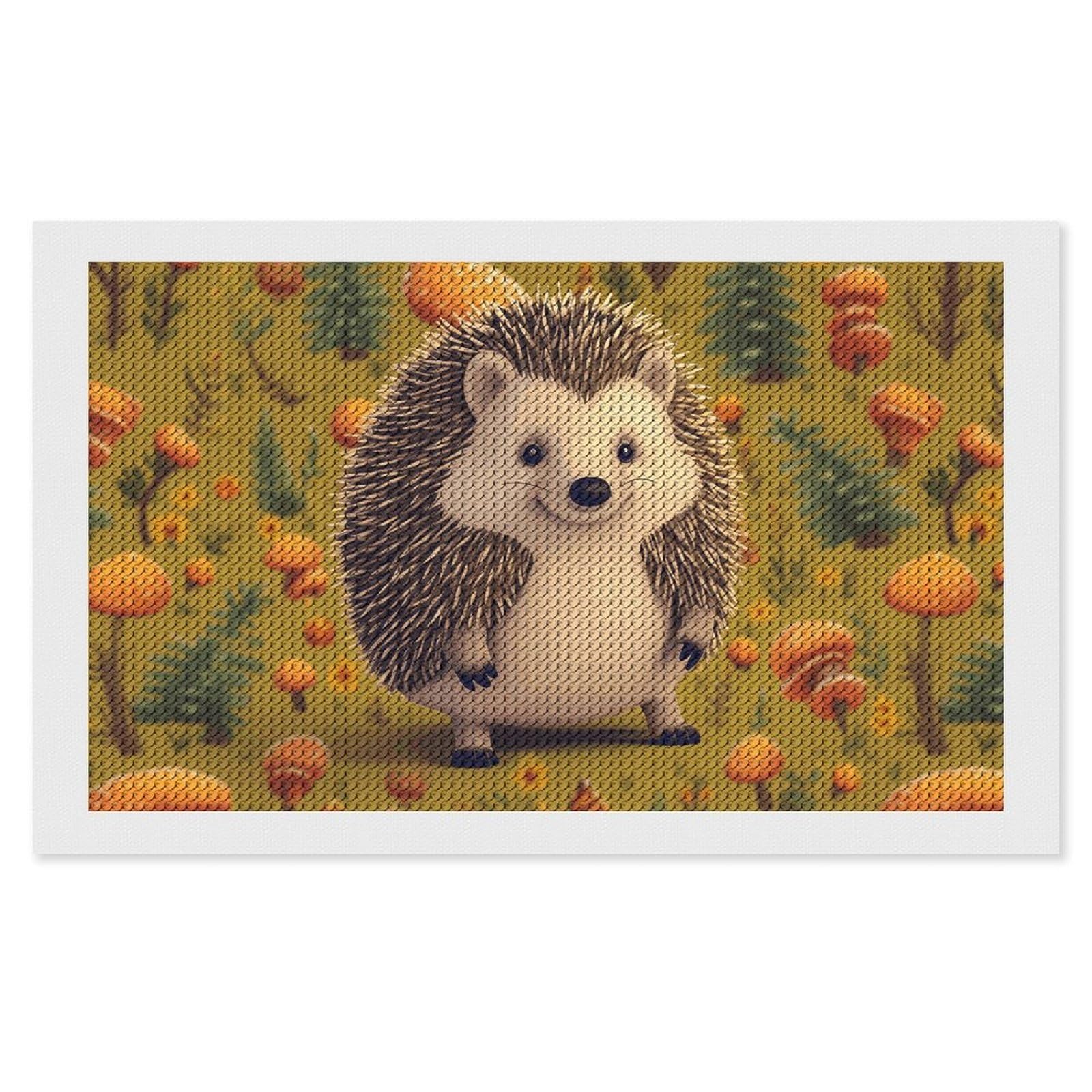 NONHAI Diamond Painting Kits for Adults - DIY Diamond Art Kits for Beginners - Full 5D Paint Drill Diamond Dots Paintings- Hedgehog Diamonds Pictures Gem Art and Craft Wall Decor 12"x20"