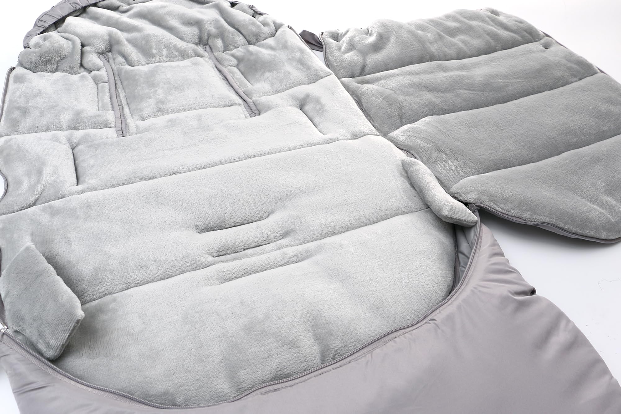 LAT Universal Footmuff for Pushchair,Extended and Removable,Winter Cosy Toes Fit Baby Bunting Liner for Stroller,Buggy,Pushchair & Pram Footmuffs,Water & Wind Proof to Protect Infant(Oval,Gray) - Image 4