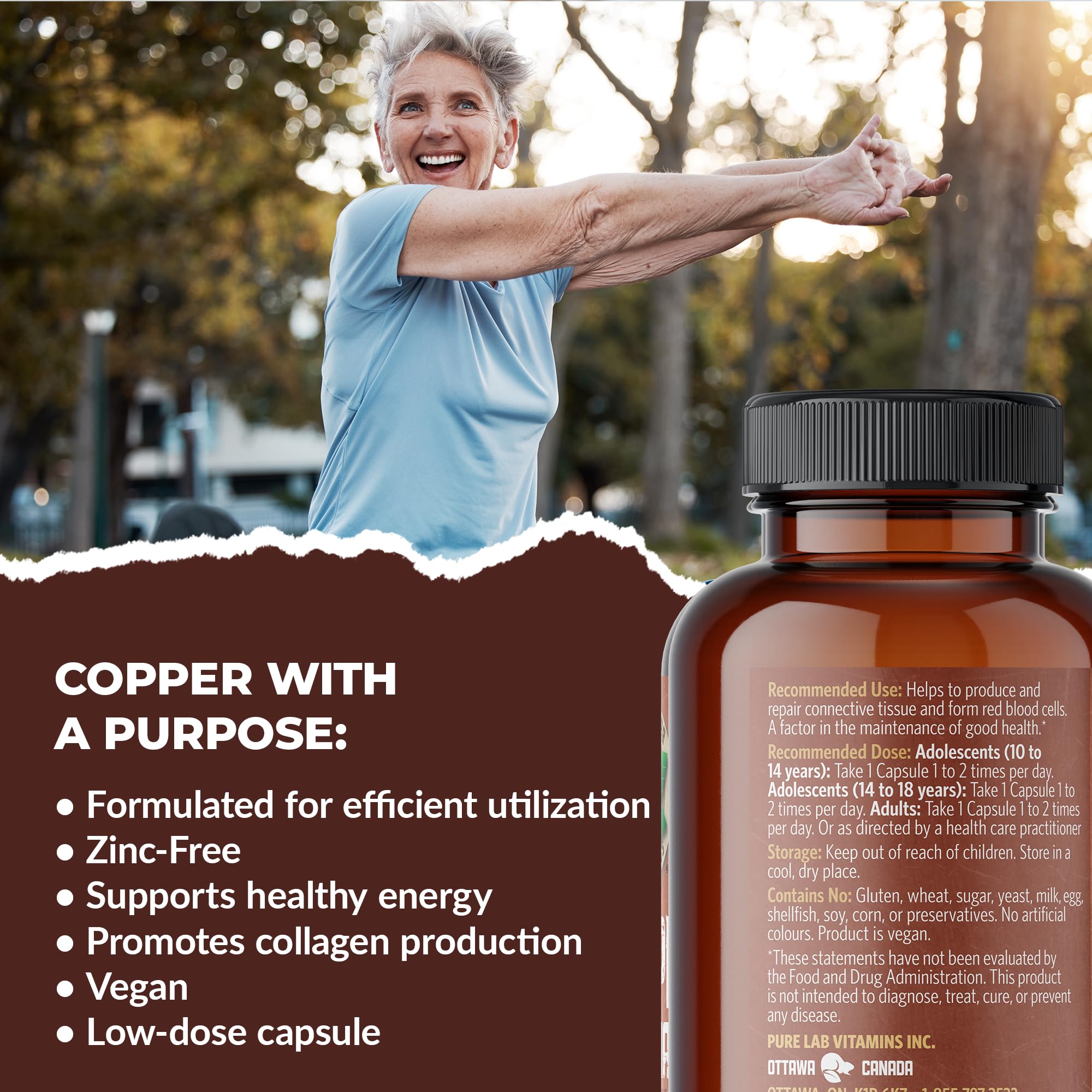 Pure Lab Vitamins Copper Glycinate 1 mg – 60 Vegi-Caps — Amazon image 4