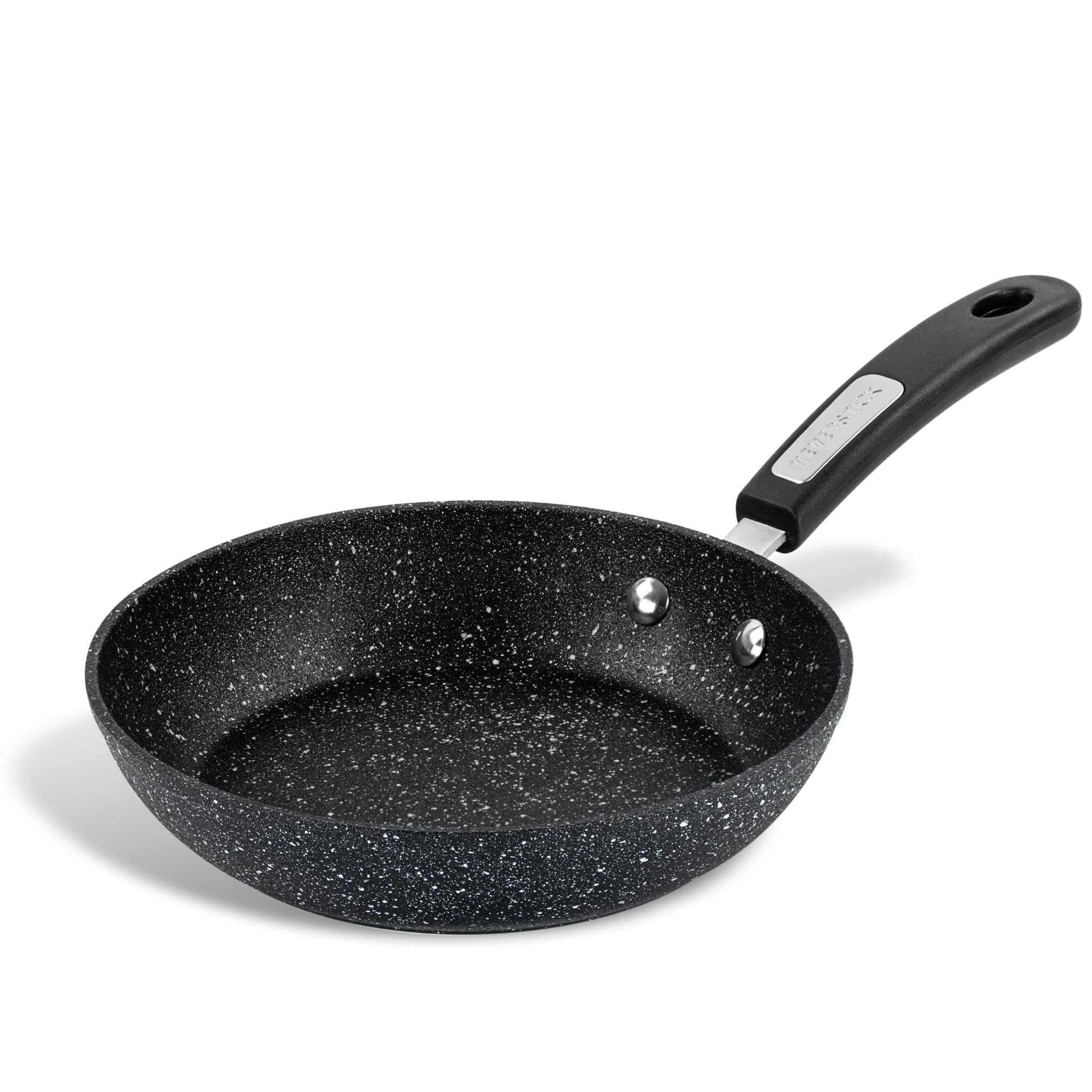 Scoville NEVERSTICK 20cm Frying Pan, Small Non Stick Frying Pan, 8" Diameter, Suitable for All Hobs, Dishwasher Safe, Rapid Heat Conduction, PFOA Free, Non Toxic, Toughened Aluminium, Black