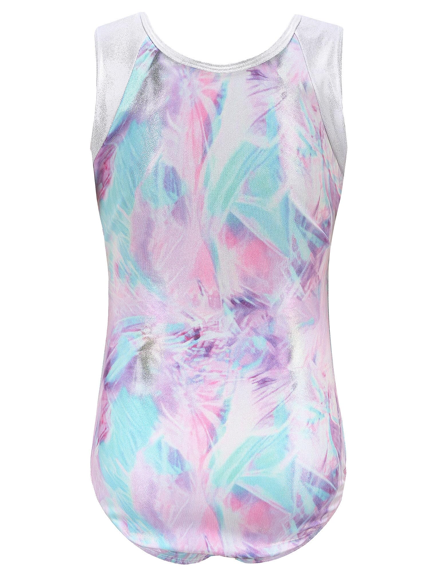 SEAUR Justaucorps de Gymnastique Fille Tenues de Gymnastique Body avec Short Bandeau Leotard de Ballet Danse Patinage pour Enfant 5-12 Ans