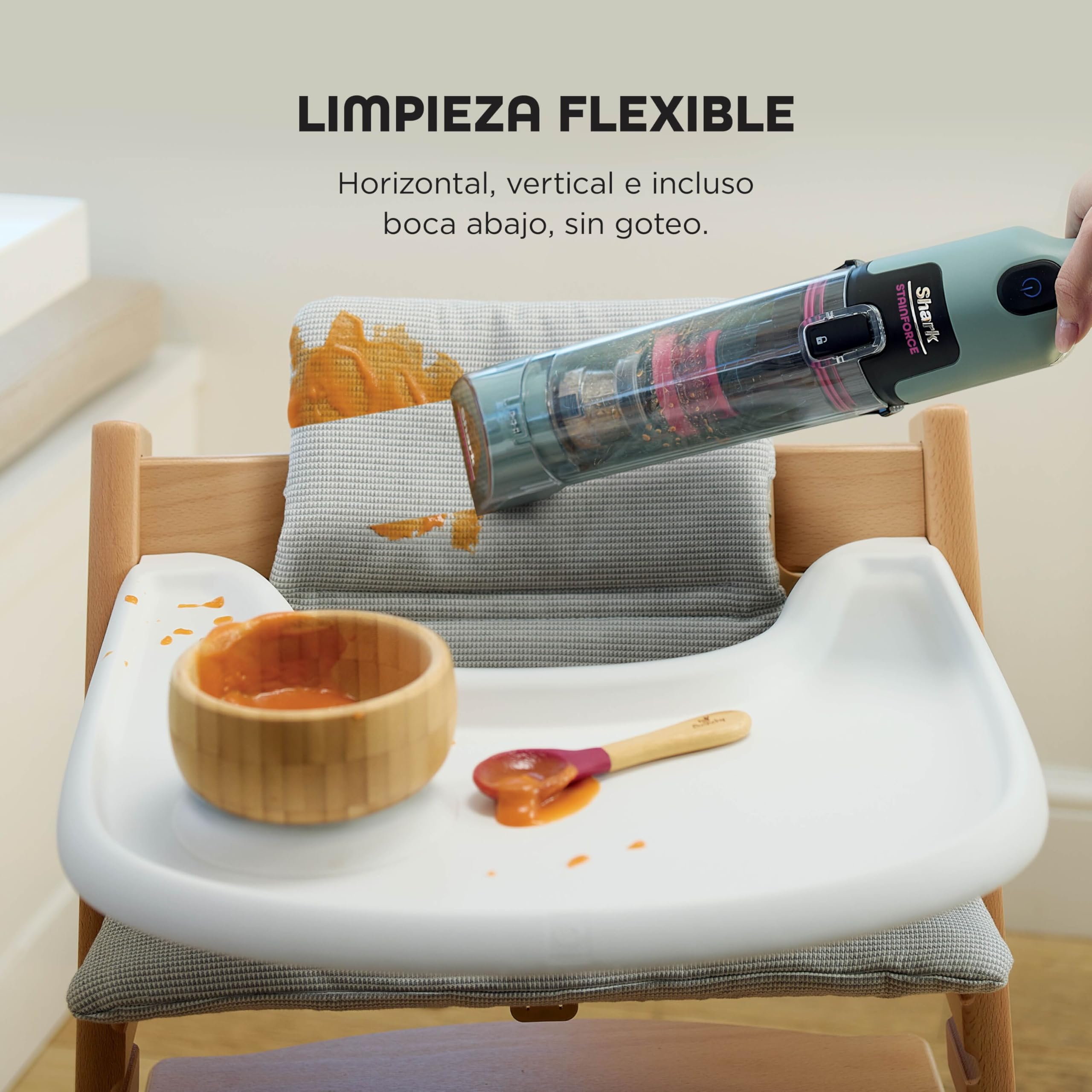 Shark StainForce Limpiador Portátil para Manchas y Olores - Limpieza de Alfombras, Tapicerías, Escaleras y Coches - Incluye Accesorios y 2 Soluciones de Limpieza - Cobre, HX100EUCP