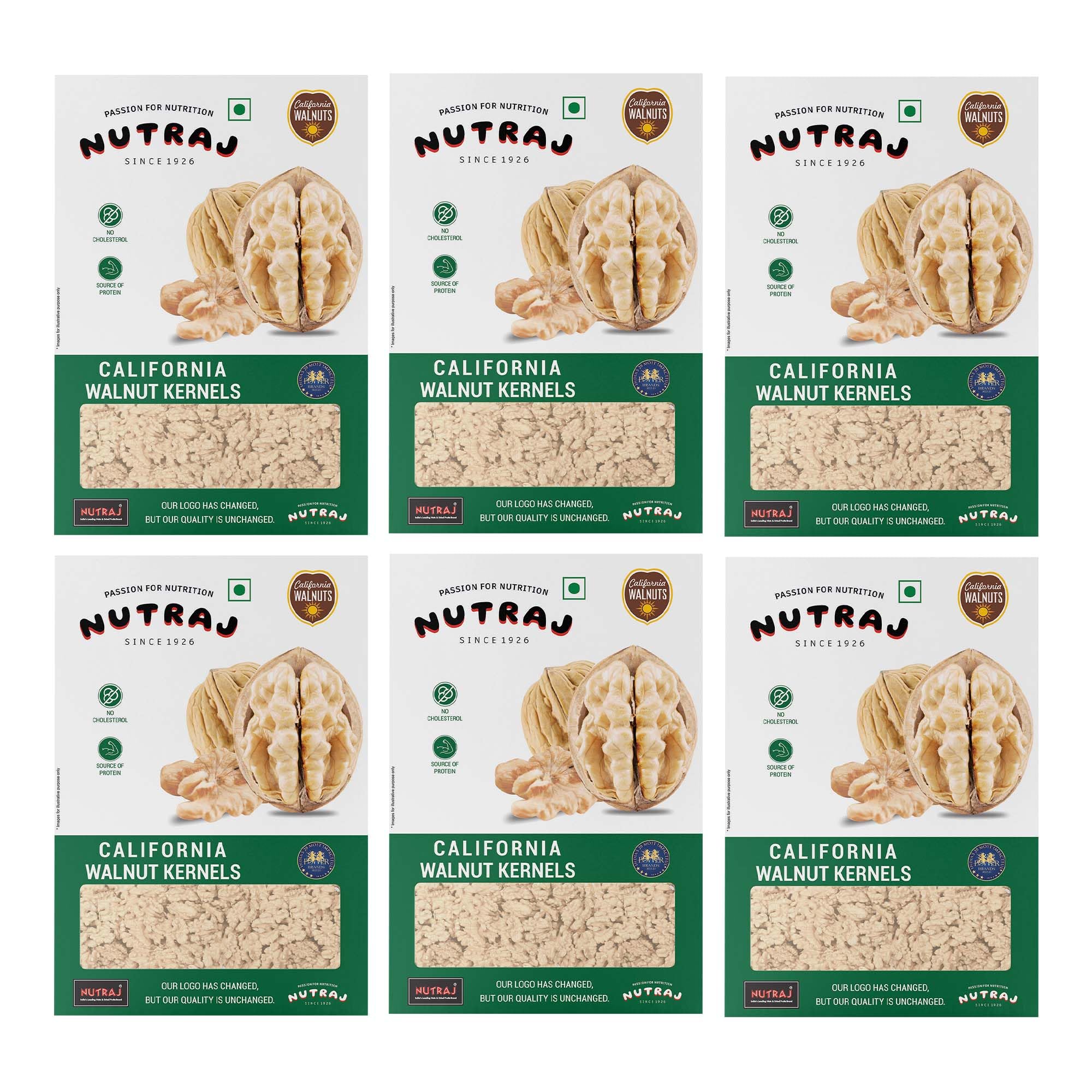Nutraj California Walnut Kernels 1.5kg (250gm x 6) Pack Without Shell | Akhrot Giri | Dry Fruits and Nuts | Grocery Items.