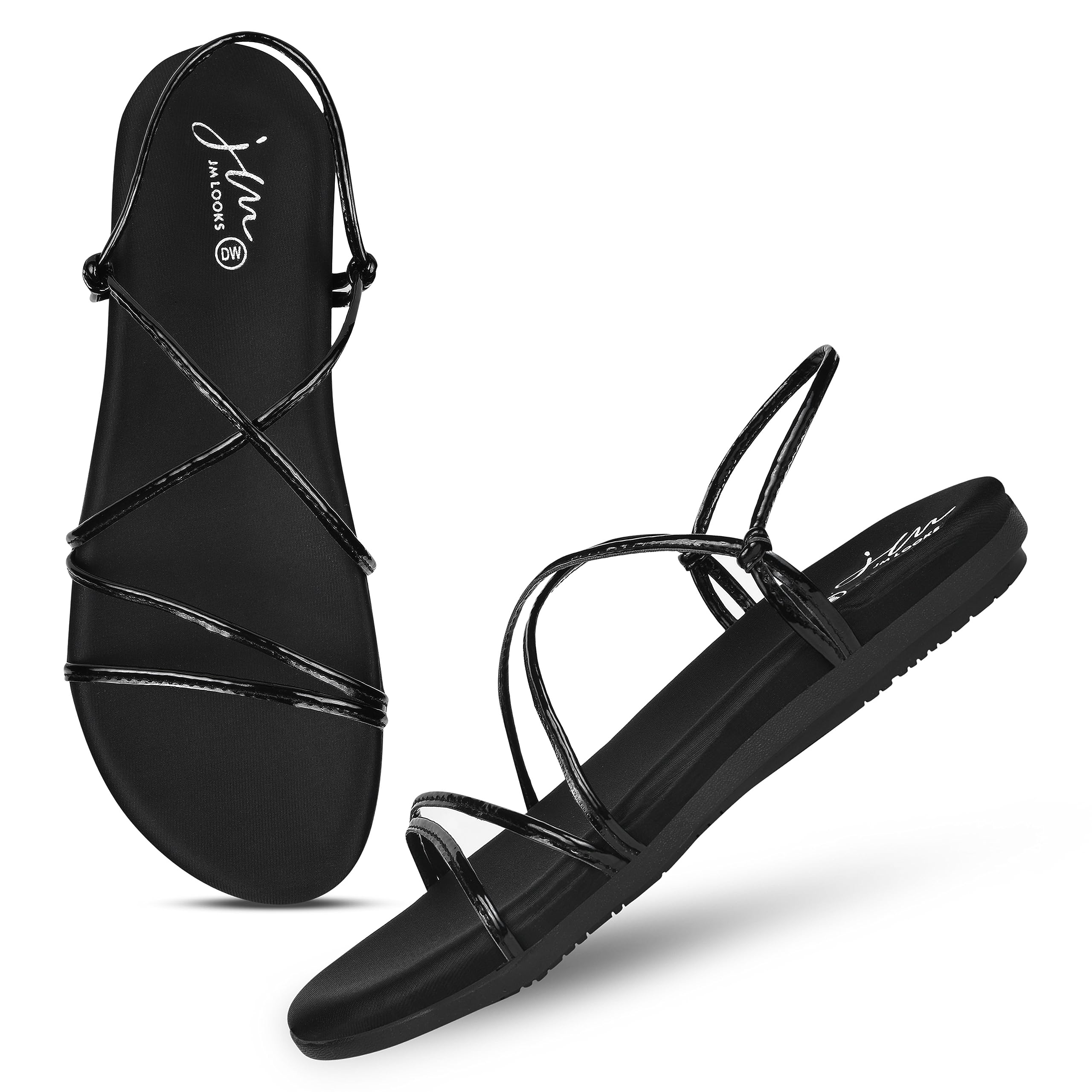 JM LOOKS Pillow Like Cushioning With Strapped Flat For Daily Use (B0CGV2R5MF) Amazon Price History, Amazon Price Tracker